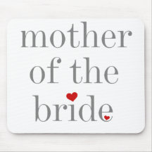 Grey Text Mother of Bride Mousemat