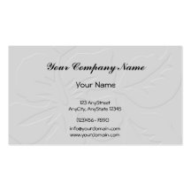 Grey Tone on Tone Hibiscus Business Card Template