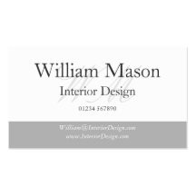Grey & White Professional Business Card