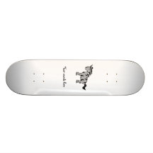 Grey zebra skateboard decks