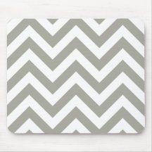 Grey Zig Zag Chevrons Pattern Mouse Pad