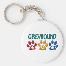 GREYHOUND Mum Paw Print 1 Key Chain