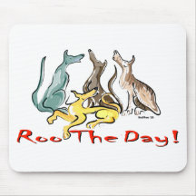 greyhound roo mouse pads