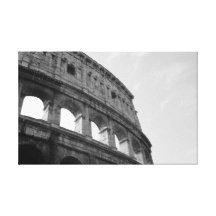 Greyscale Colosseum Canvas Canvas Print