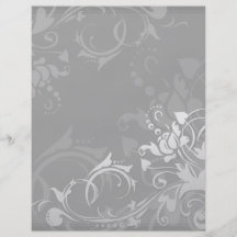 greyscale swirly modern floral design full colour flyer