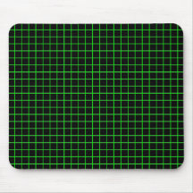 grid green mouse pad