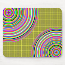 grid yellow, spectral circles 5000 mouse pads