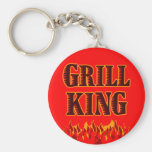 Grill King BBQ Saying Keychain