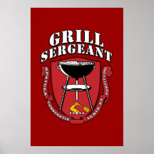 Grill Sergeant Barbecue Summer July 4th Print