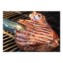 Grilled Steak Wall Print Photo Art