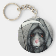 Grim Reaper Rat Keychain
