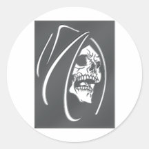 Grim Reaper Round Stickers