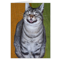 Grinning Cat Card