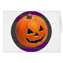 Grinning Pumpkin Greeting Card