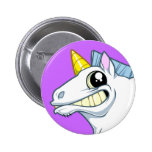 Grinning Unicorn Button