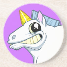 Grinning Unicorn Coaster