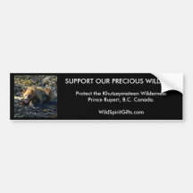GRIZZLY BEAR ART BUMPER STICKERS