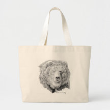Grizzy Bear Tote Bags