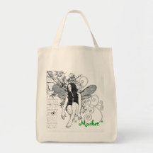 Grocery Bag "Organic Fairy Scroll " Bag