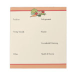 Grocery List by Category Memo Notepads