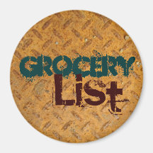 Grocery List Grunge Magnet