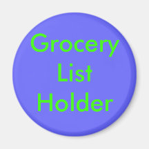 Grocery List Holder Fridge Magnet
