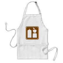Grocery Store Highway Sign Aprons