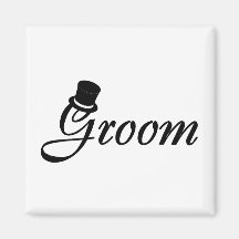 Groom (Blk Top Hat) Magnet