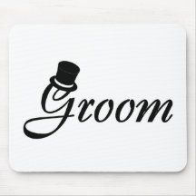 Groom (Blk Top Hat) Mouse Pad