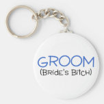 Groom Brides Bitch Blue and Black Keychains