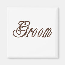 Groom Classy Browns Magnets