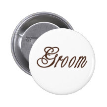 Groom Classy Browns Pinback Buttons