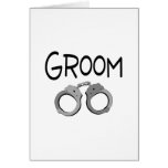 Groom Handcuffs Greeting Cards