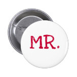 Groom Red Text Mr. Pin