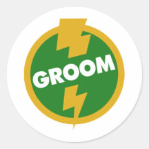 Groom Wedding - Dupree Round Sticker