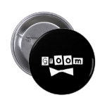 Groom White on Black Pins