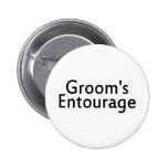Grooms Entourage Black Buttons