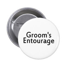 Grooms Entourage Black Buttons