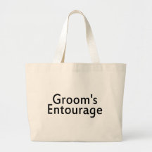Grooms Entourage Black Canvas Bags