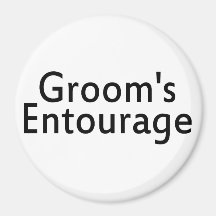 Grooms Entourage Black Fridge Magnets