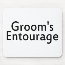 Grooms Entourage Black Mousepad