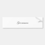 Groomsman Bumper Sticker