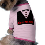 Groomsman In Tux Dog Tshirt