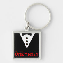 Groomsman In Tux Key Chain