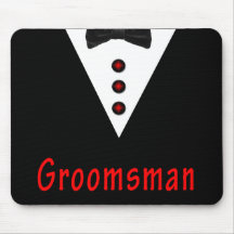 Groomsman In Tux Mouse Pads