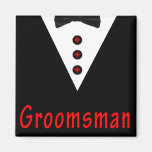 Groomsman In Tux Refrigerator Magnets