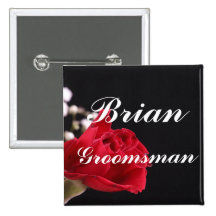 Groomsman Pinback Buttons