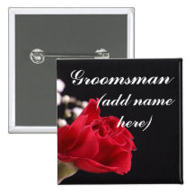 Groomsman Pinback Buttons