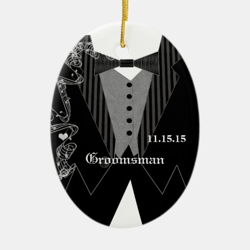 Groomsman Wedding Christmas Ornament