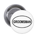 Groomsman Wedding Oval Pins
